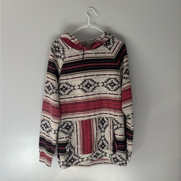 Trademark Brooklyn Cloth Hoodie Large Western print. Fleece, warm. - Picture 1 of 5